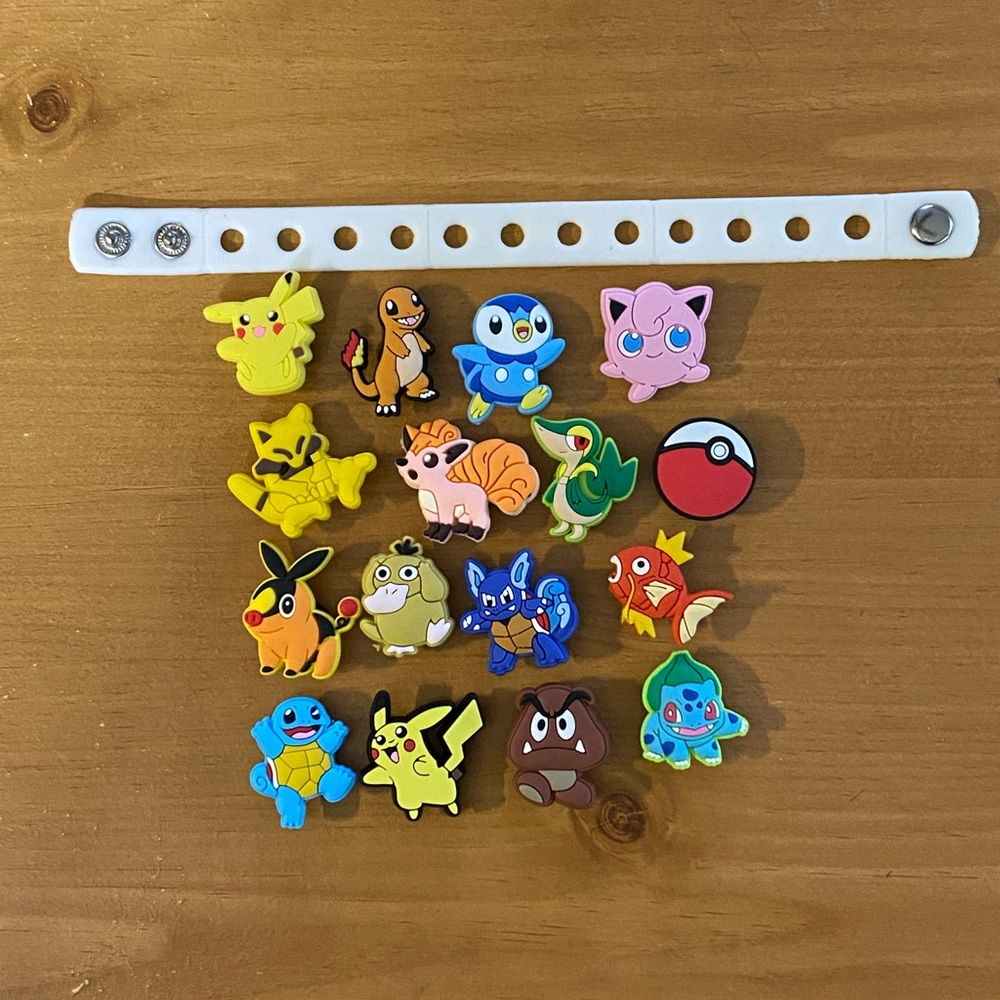 COPY - Lot # 2~Pokemon Croc Charm Set 15 piece/ free wristband